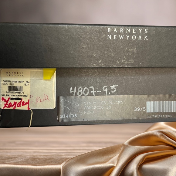 Barneys New York Suede Heeled Booties — Black — Size 39.5 (US 9.5) — With Box - Picture 3 of 7